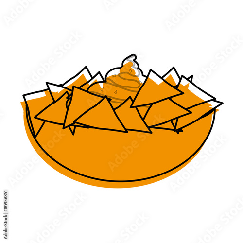 Isolated nachos design