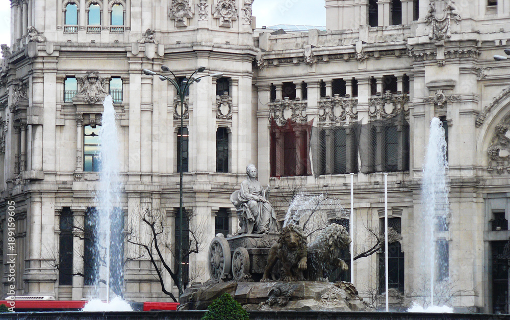 The fountain of Cybeles in Madrid, Spain