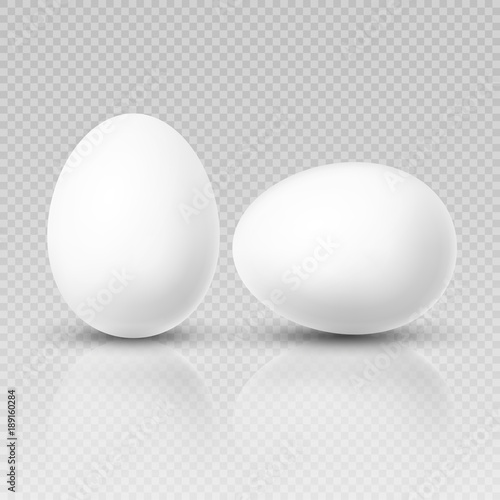 Realistic chicken egg. Vector template for easter decoration