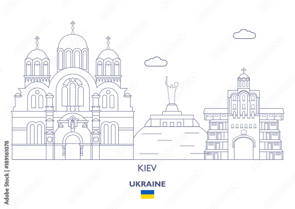 Kiev City Skyline, Ukraine
