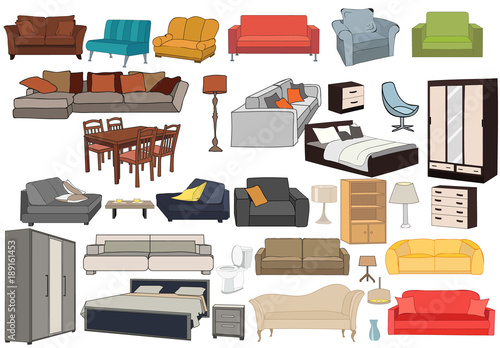 isolated collection of furniture