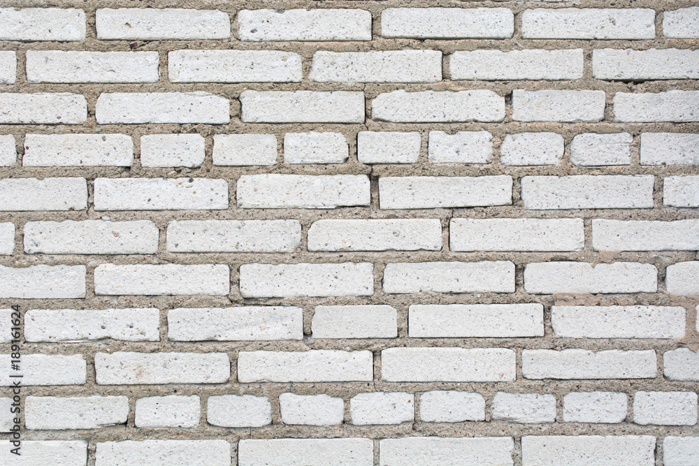 Closeup white brick wall background