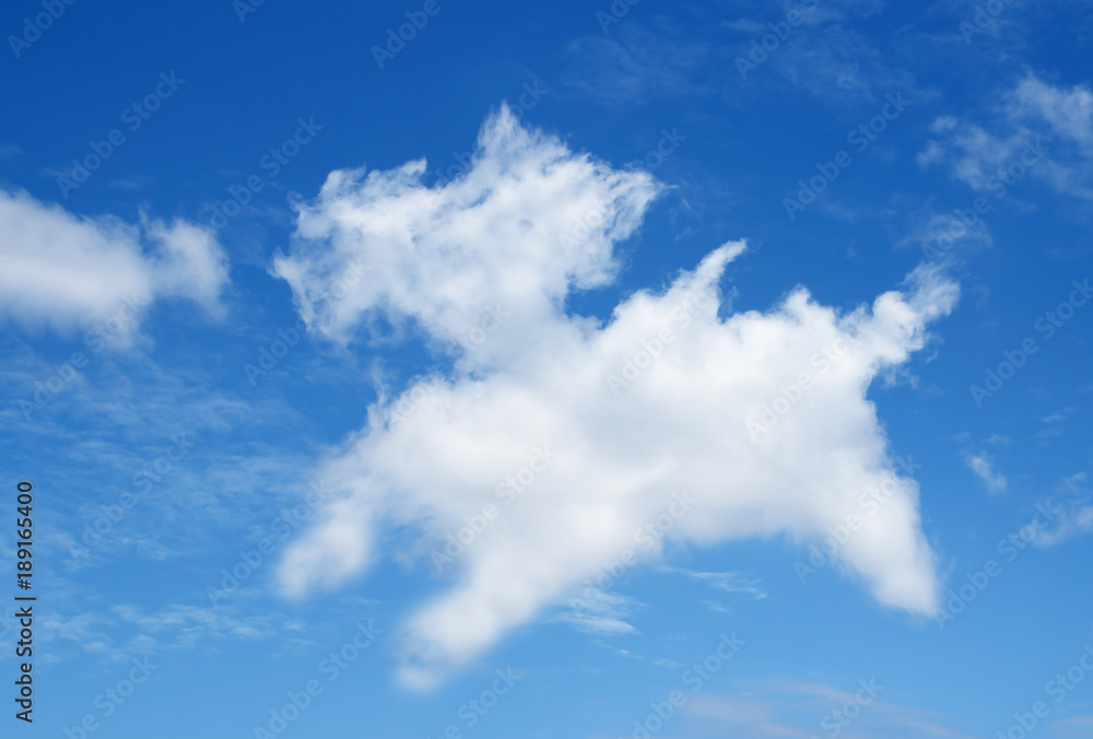 blue sky background with white Cloud look like a annimal blue sky background with white Cloud look like a annimal