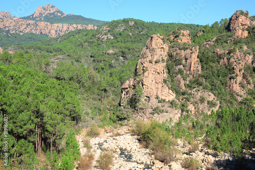 Scenic landscape on Corsica Island, France