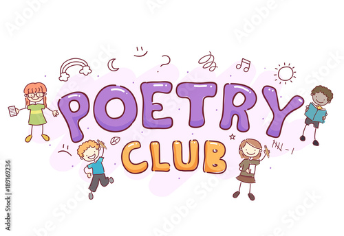 Stickman Kids Poetry Club Illustration