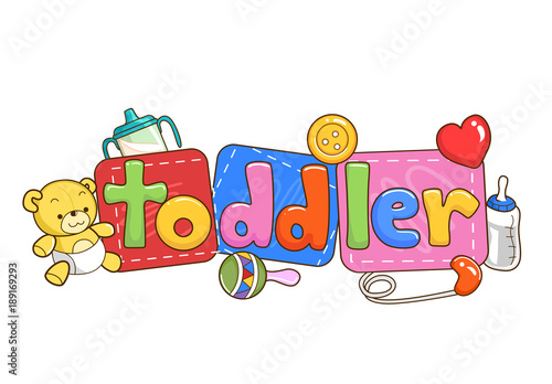 Toddler Lettering Illustration
