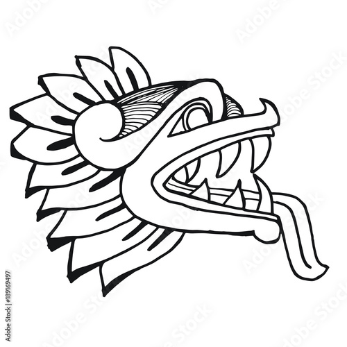 Mexican Aztec drawing Tatoo