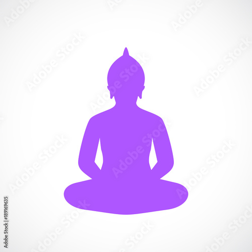 Buddha meditation vector icon