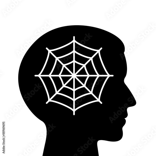 Empty human head vector icon