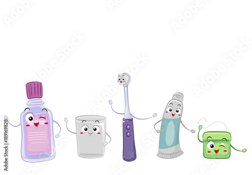Dental Care Objects Mascots...