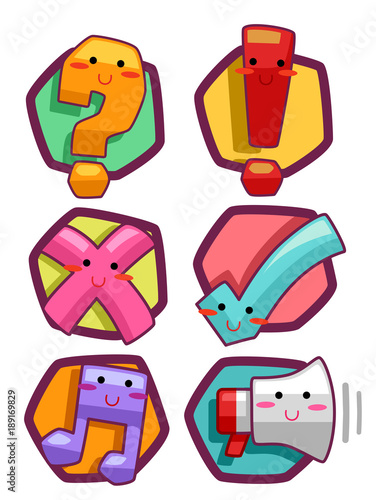 Cute Symbols Mascot Icons I...