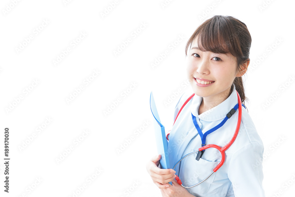 笑顔の若い看護師 笑顔の若い看護師