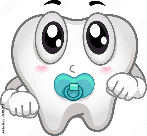Tooth Mascot Baby Illustration