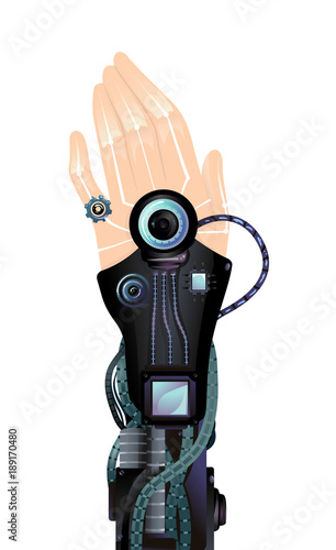 Hand Robotic Arm Illustration