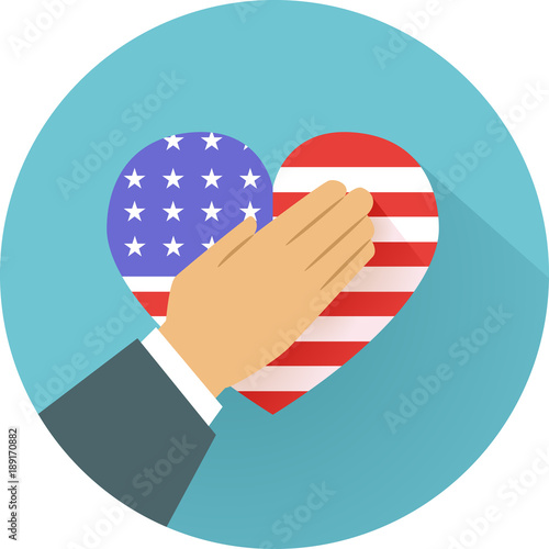 Hand Pledge Of Allegiance Illustration