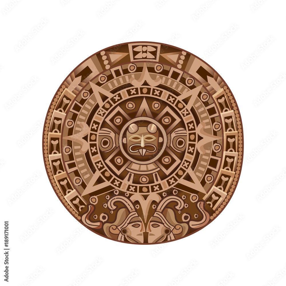 Cartoon Mayan Calendar