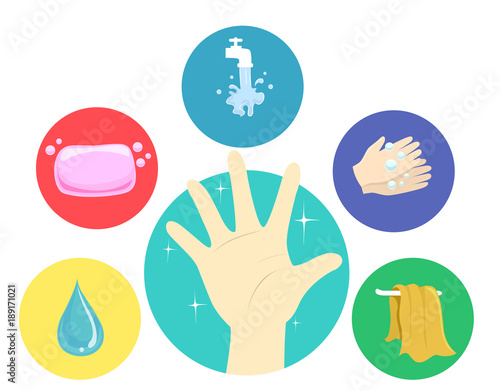 Hand Washing Steps Illustration