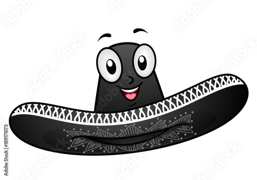 Mascot Mariachi Hat Illustration