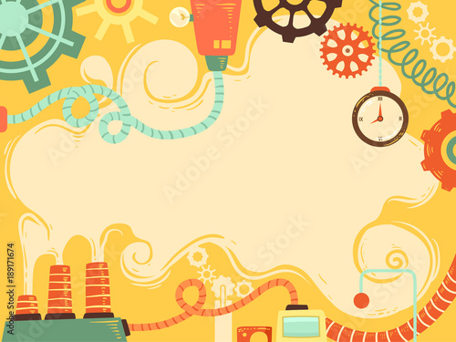 Steampunk Background Illustration