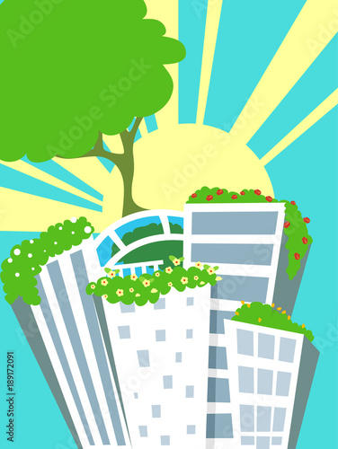 Green Buildings Sun Rays Il...