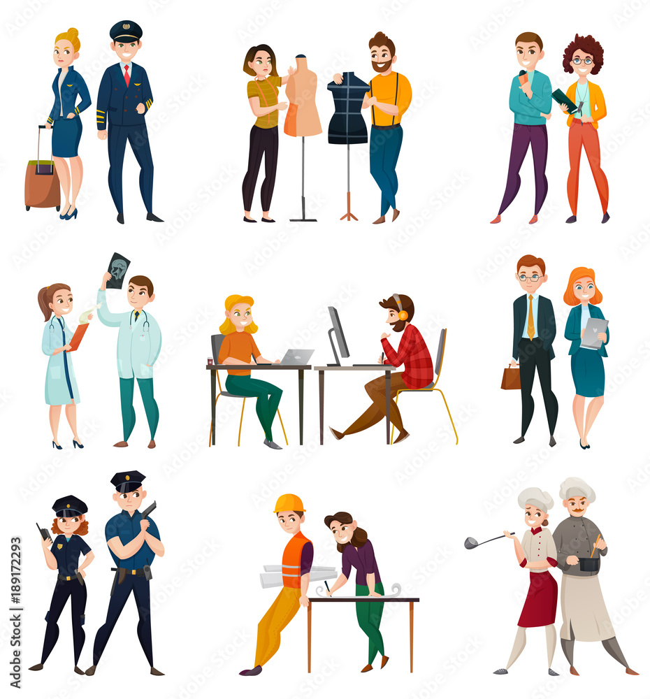 Professional Occupation People Set Professional Occupation People Set