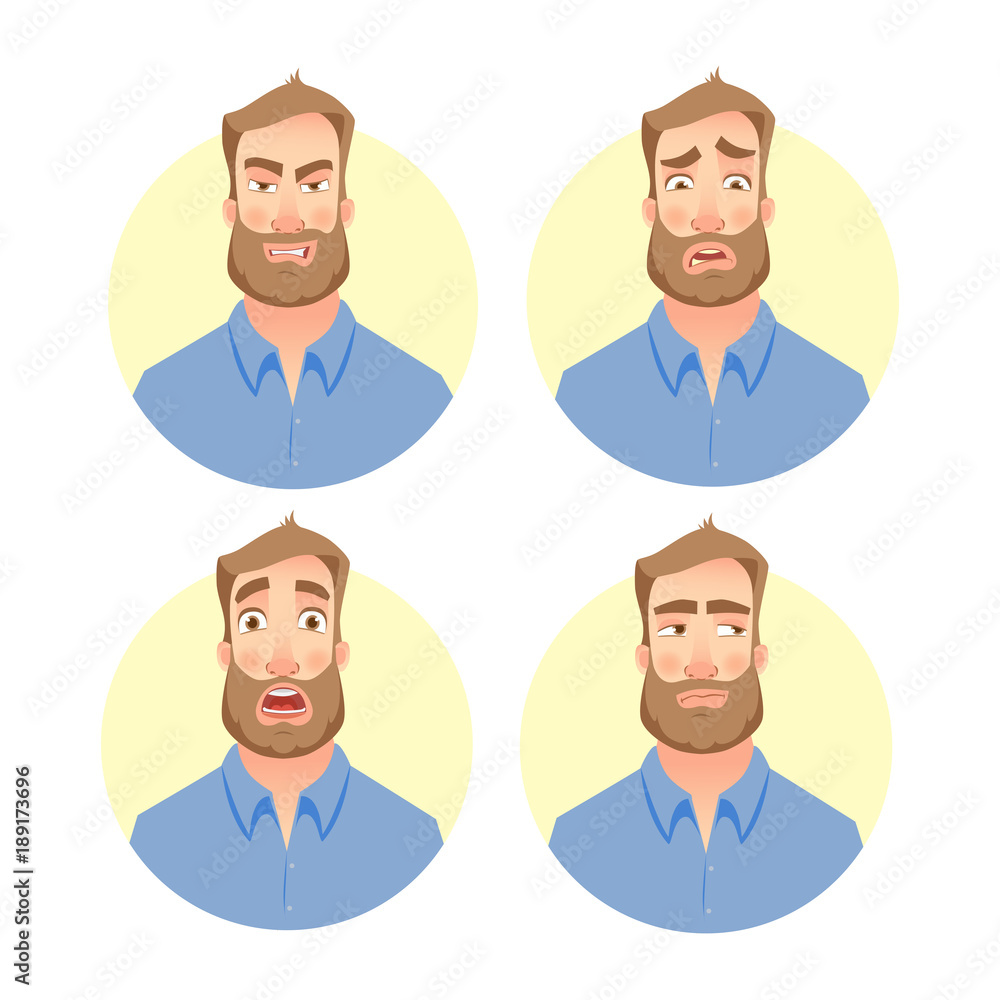 evil face of man - set evil face of man - set