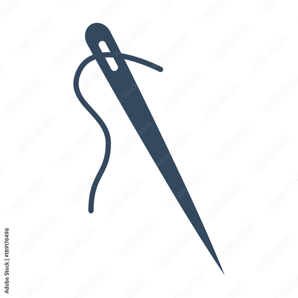 needle icon on white background. needle icon on white background.