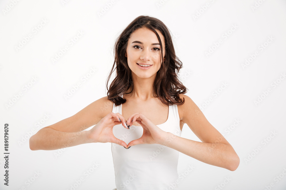 Portrait of a lovely girl dressed in tank-top Portrait of a lovely girl dressed in tank-top
