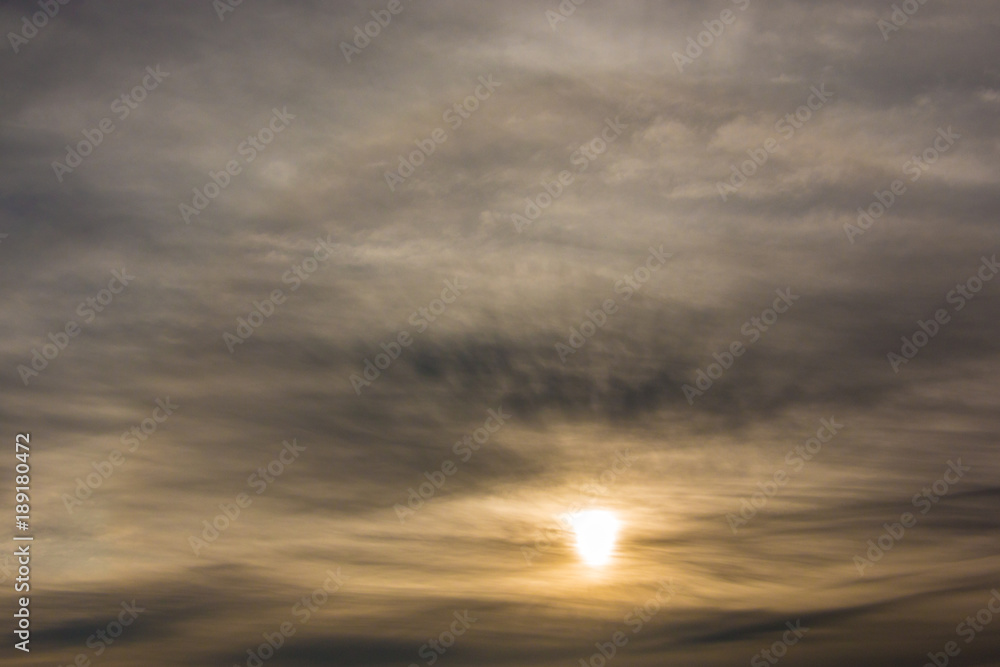 Sunset sky and a lot of little clouds Sunset sky and a lot of little clouds