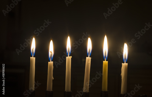 Hanukkah holiday candles