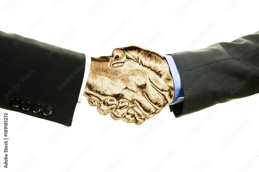 Golden Handshake Stock Photo Adobe Stock
