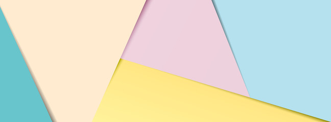 Wandcirkels Kantoor Pastelkleurige papieren banner achtergrond  © Rixie
