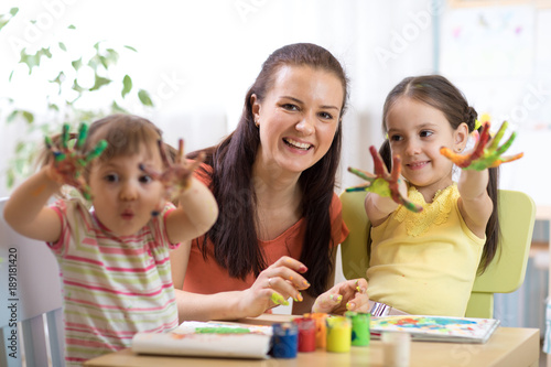 Cheerful children and their...