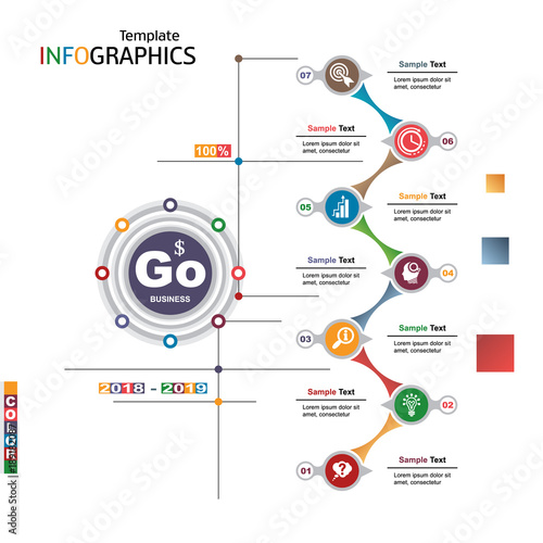 infographics business template elements