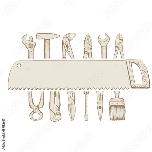 industrial tool and hacksaw