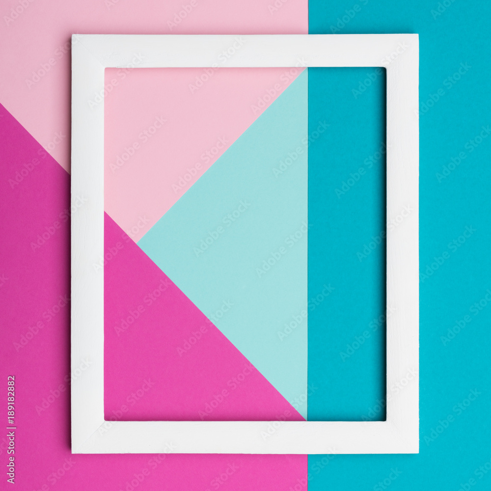 Abstract pastel colored paper texture minimalism background. Minimal geometric shapes and lines composition with empty picture frame. Abstract pastel colored paper texture minimalism background. Minimal geometric shapes and lines composition with empty picture frame.