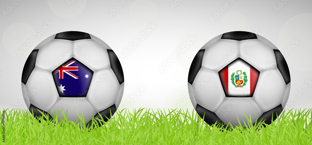 Naklejka premium Gruppenphase - Australien vs. Peru