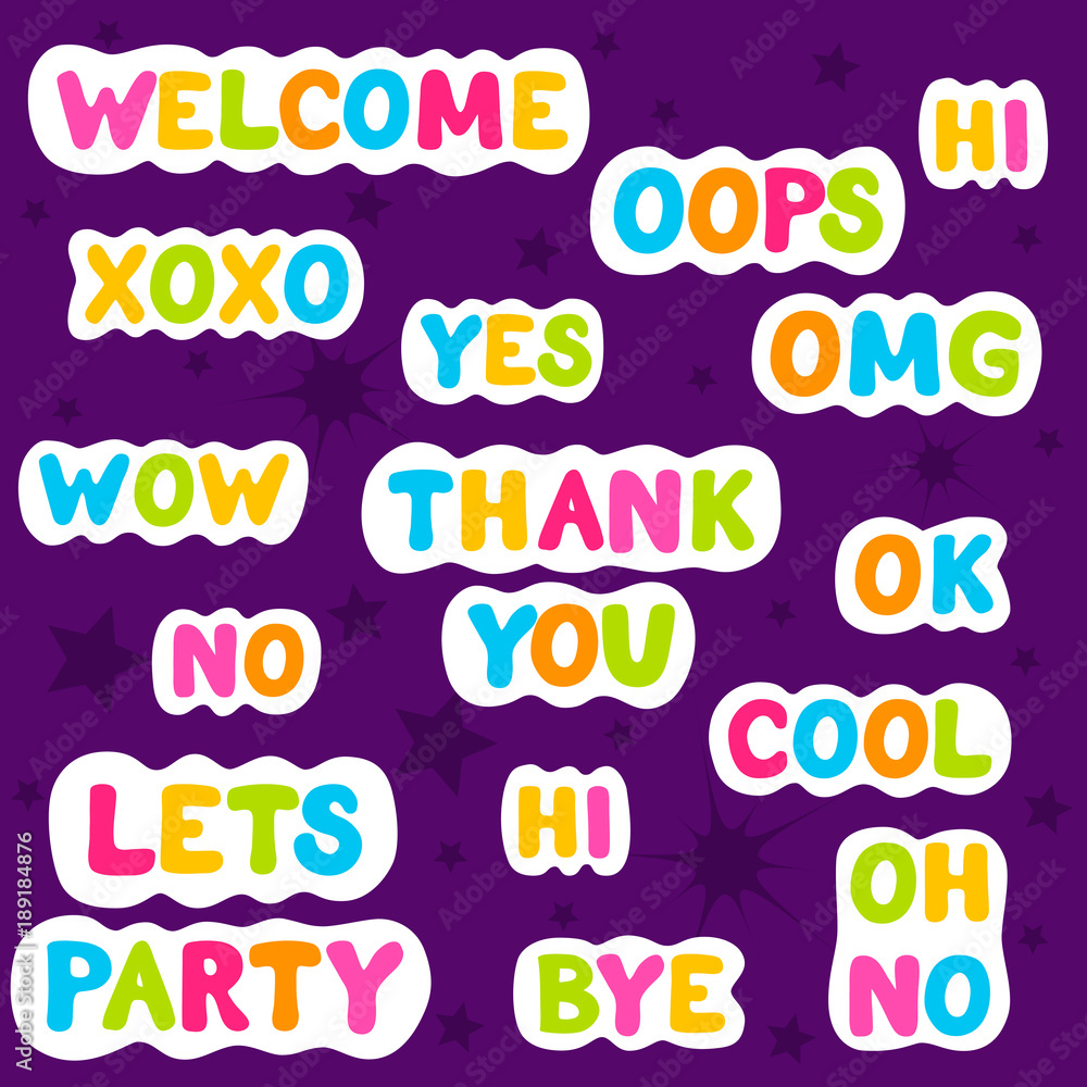 Cartoon speech bubbles set vector. Cartoon speech bubbles set vector.