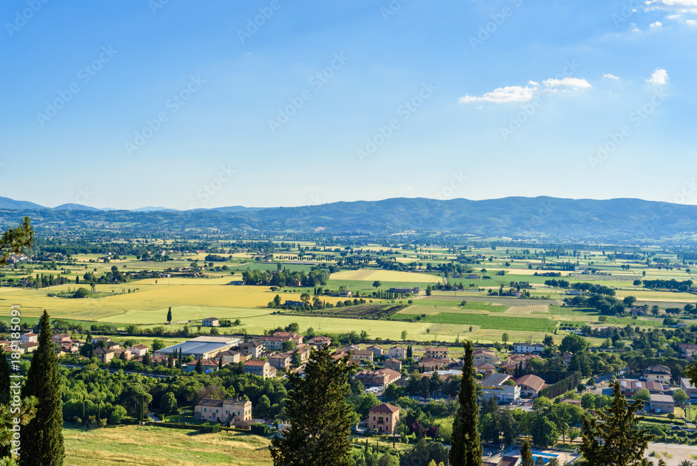 Landscape from a viewpoint in Spello, Umbria