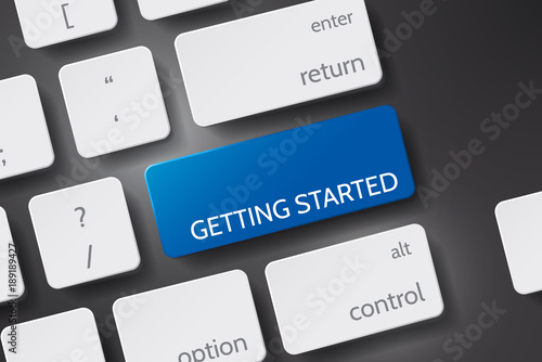 Getting Started. Button keyboard with Getting Started text.