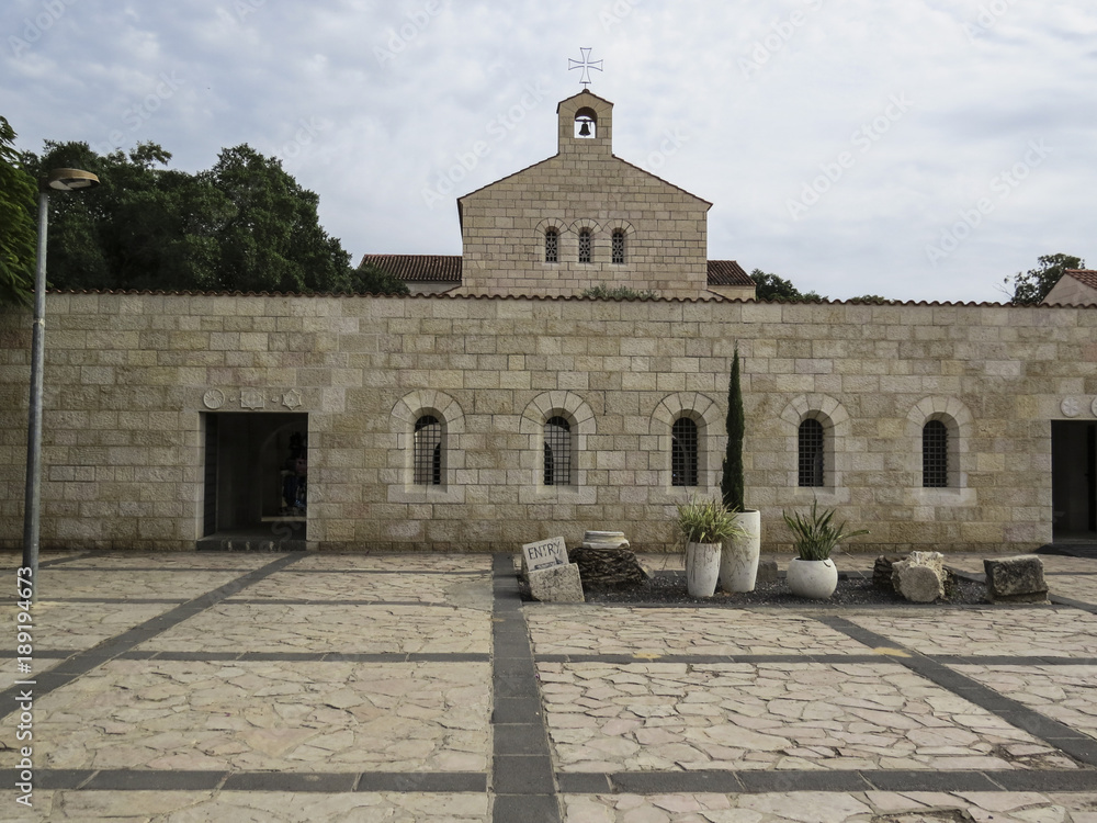 Tabgha, Israel - Facade of the Church of the Multiplication