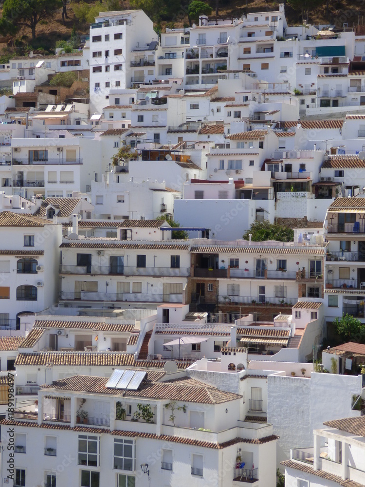 Mijas, pueblo andaluz de la provincia de Málaga (Andalucia, España) en la Costa del Sol
