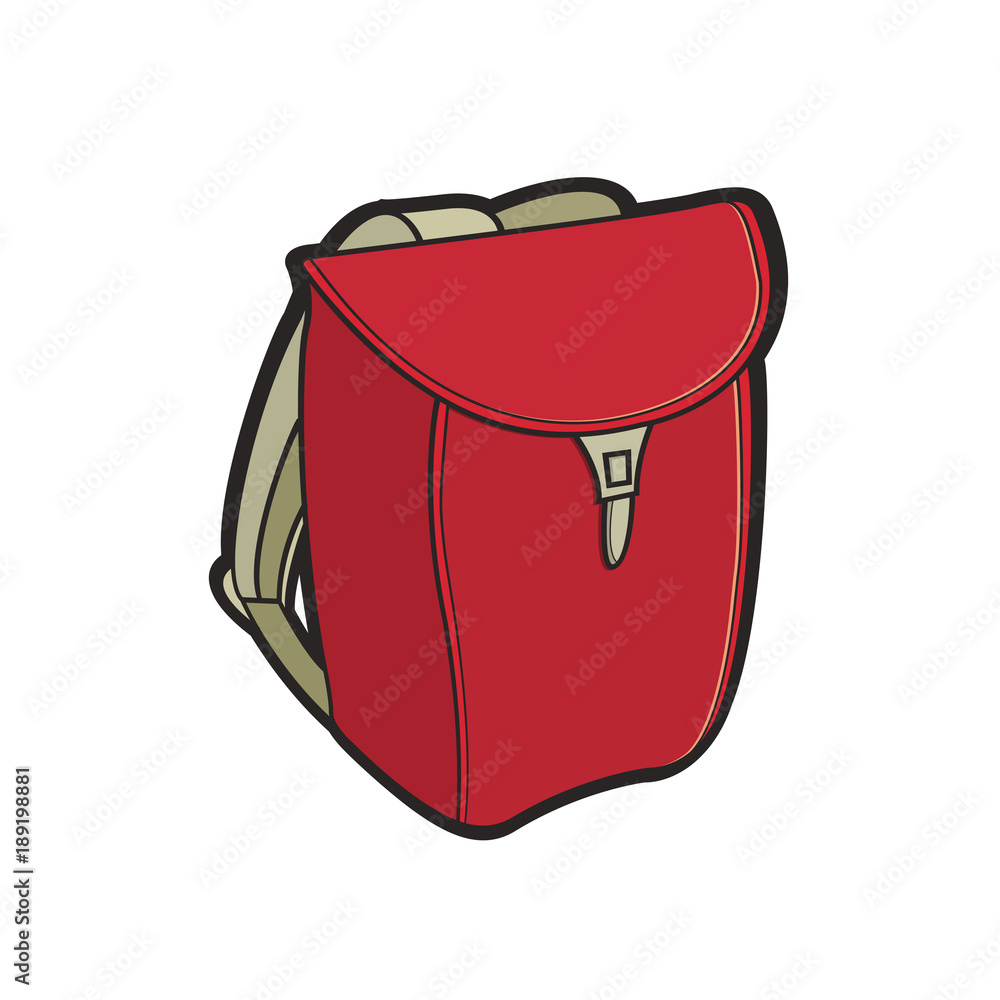 Red school bag Stock Vector by ©clairev 2260062