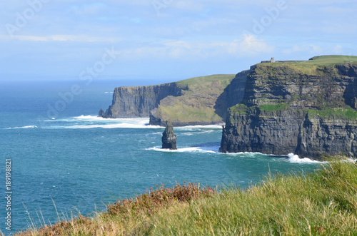 Beautiful view of the Aillte an Mhothair in Ireland photo