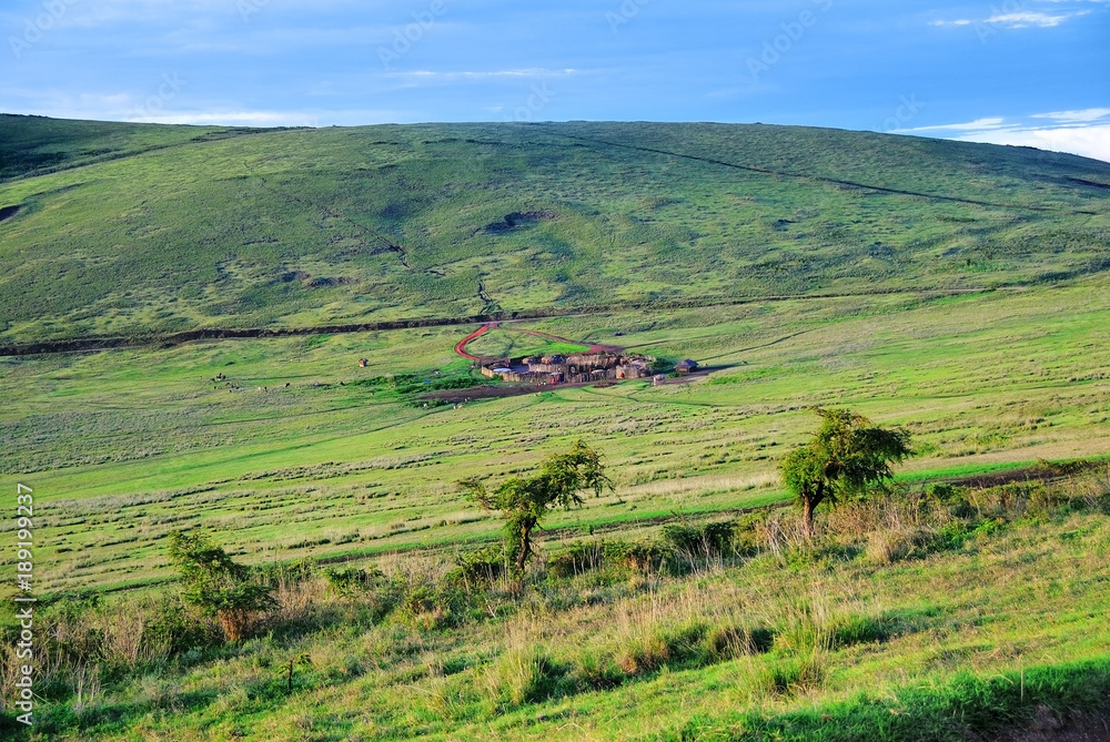 Fototapeta premium Tanzania green hills, Africa