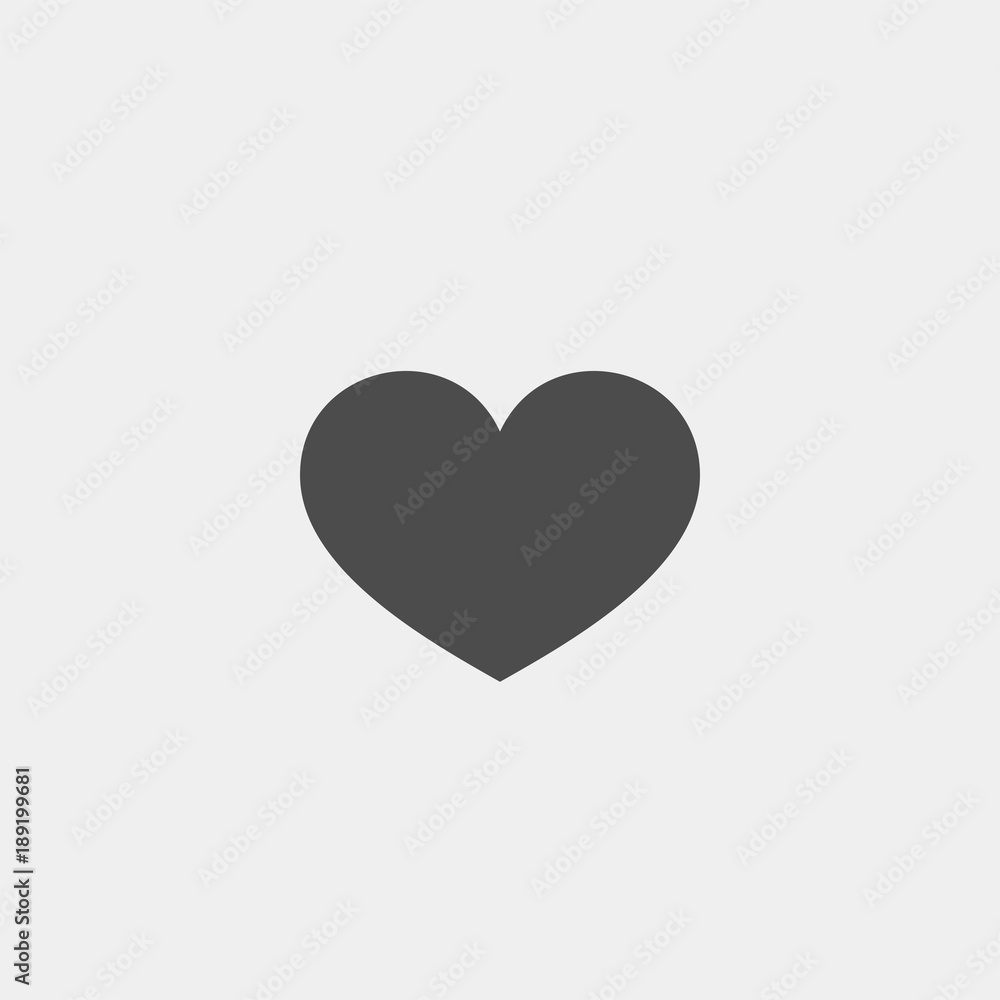 Heart flat vector icon	