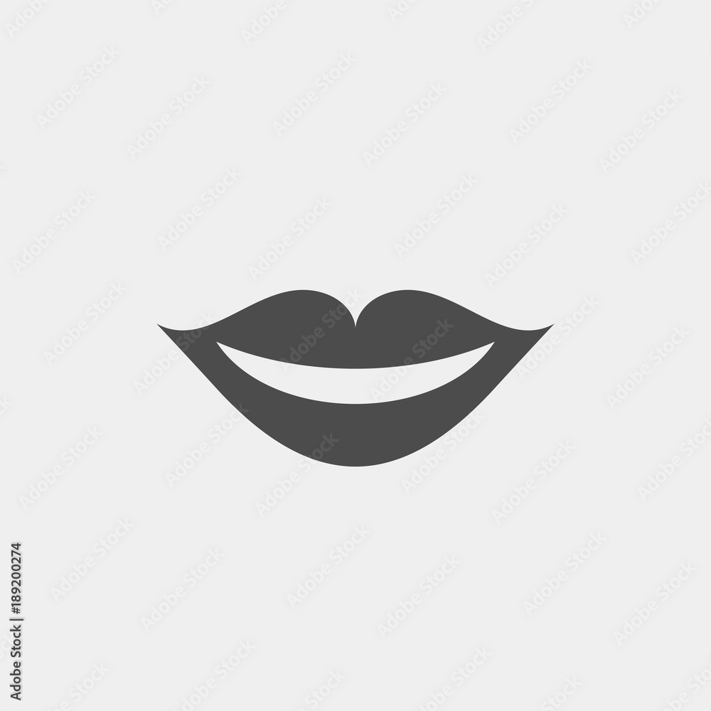 Lips flat vector icon Lips flat vector icon