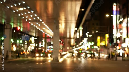 ソフトフォーカス - 六本木交差点の夜景 繁華街