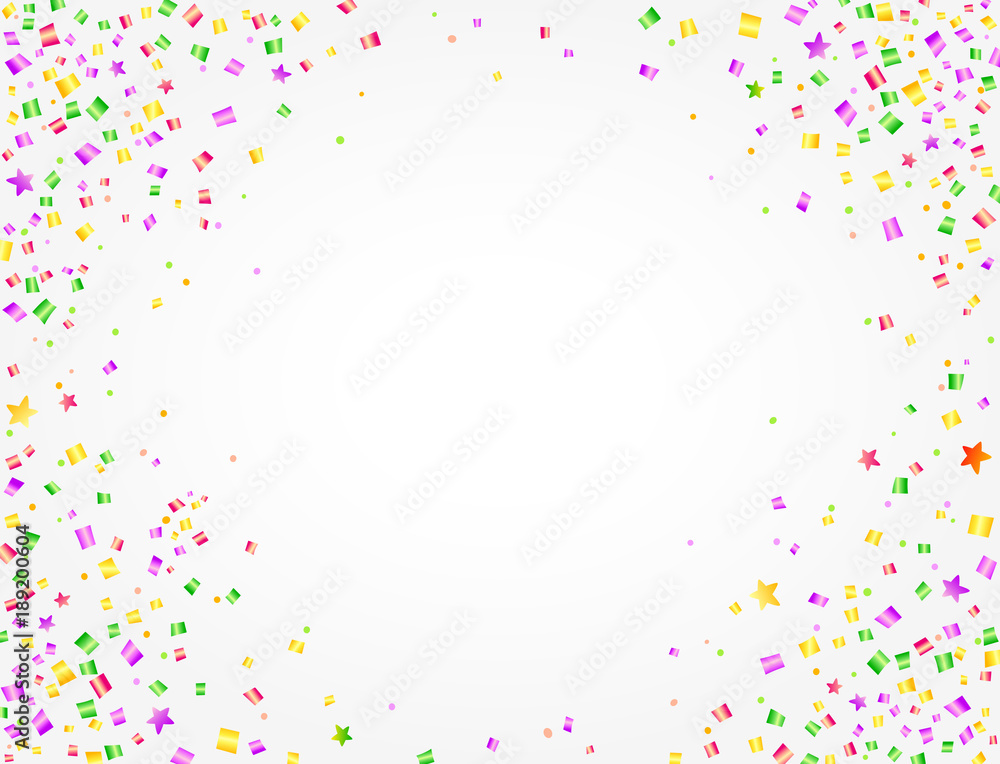 Carnival background with colorful confetti and space to put text in the middle Carnival background with colorful confetti and space to put text in the middle