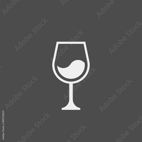 Wineglass flat vector icon